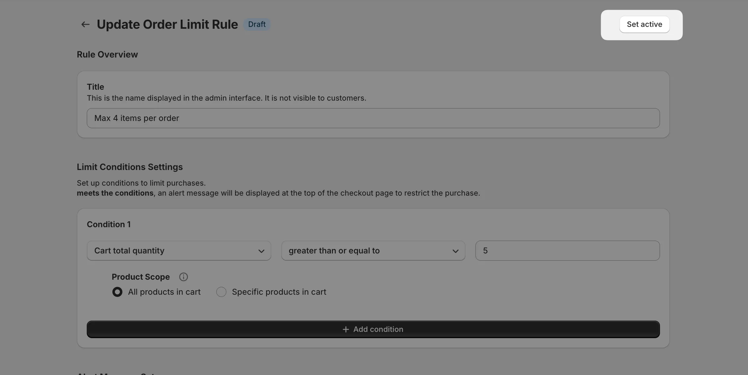 Activate Button Screenshot